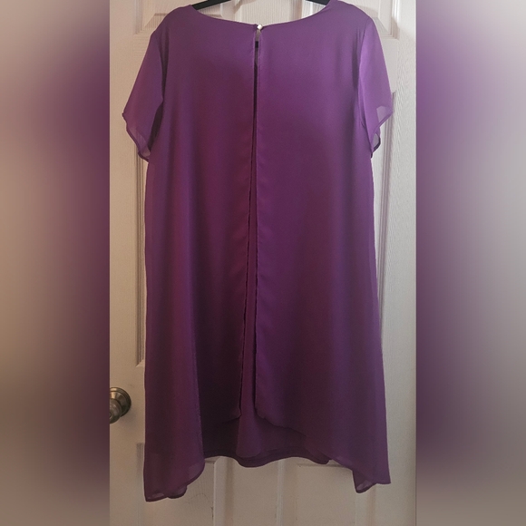 NY Collection Chiffon Layered Dress - Picture 3 of 6